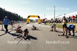 17.10.2021, Arcon, France (FRA): Event Feature: athletes at the finish - Biathlon Samse Summer Tour, pursuit, Arcon (FRA). www.nordicfocus.com. © Manzoni/NordicFocus. Every downloaded picture is fee-liable.