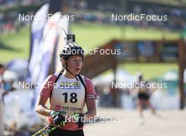 17.10.2021, Arcon, France (FRA): Caroline Colombo (FRA) - Biathlon Samse Summer Tour, pursuit, Arcon (FRA). www.nordicfocus.com. © Manzoni/NordicFocus. Every downloaded picture is fee-liable.