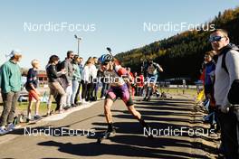 17.10.2021, Arcon, France (FRA): Esteban Javaux (FRA) - Biathlon Samse Summer Tour, pursuit, Arcon (FRA). www.nordicfocus.com. © Manzoni/NordicFocus. Every downloaded picture is fee-liable.