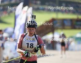 17.10.2021, Arcon, France (FRA): Caroline Colombo (FRA) - Biathlon Samse Summer Tour, pursuit, Arcon (FRA). www.nordicfocus.com. © Manzoni/NordicFocus. Every downloaded picture is fee-liable.