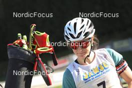 17.10.2021, Arcon, France (FRA): Chloe Chevalier (FRA) - Biathlon Samse Summer Tour, pursuit, Arcon (FRA). www.nordicfocus.com. © Manzoni/NordicFocus. Every downloaded picture is fee-liable.