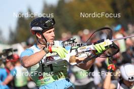17.10.2021, Arcon, France (FRA): Emilien Claude (FRA) - Biathlon Samse Summer Tour, pursuit, Arcon (FRA). www.nordicfocus.com. © Manzoni/NordicFocus. Every downloaded picture is fee-liable.