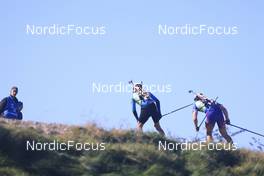 16.10.2021, Arcon, France (FRA): Simon Desthieux (FRA), Antoine Drezet (FRA), (l-r) - Biathlon Samse Summer Tour, sprint, Arcon (FRA). www.nordicfocus.com. © Manzoni/NordicFocus. Every downloaded picture is fee-liable.