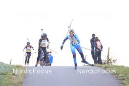16.10.2021, Arcon, France (FRA): Maela Gardoni (FRA), Maya Cloetens (FRA), (l-r), (l-r) - Biathlon Samse Summer Tour, sprint, Arcon (FRA). www.nordicfocus.com. © Manzoni/NordicFocus. Every downloaded picture is fee-liable.