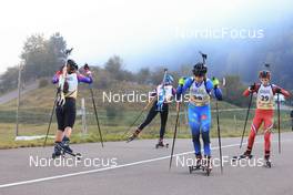16.10.2021, Arcon, France (FRA): Camille Coupe (FRA), Margot Chichignoud (FRA), (l-r) - Biathlon Samse Summer Tour, sprint, Arcon (FRA). www.nordicfocus.com. © Manzoni/NordicFocus. Every downloaded picture is fee-liable.