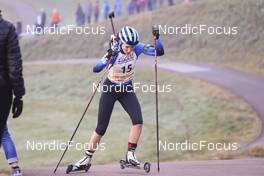 16.10.2021, Arcon, France (FRA): Paula Botet (FRA) - Biathlon Samse Summer Tour, sprint, Arcon (FRA). www.nordicfocus.com. © Manzoni/NordicFocus. Every downloaded picture is fee-liable.