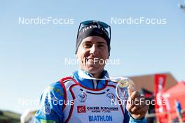 16.10.2021, Arcon, France (FRA): Quentin Fillon Maillet (FRA) - Biathlon Samse Summer Tour, sprint, Arcon (FRA). www.nordicfocus.com. © Manzoni/NordicFocus. Every downloaded picture is fee-liable.