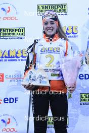 16.10.2021, Arcon, France (FRA): Chloe Bened (FRA) - Biathlon Samse Summer Tour, sprint, Arcon (FRA). www.nordicfocus.com. © Manzoni/NordicFocus. Every downloaded picture is fee-liable.