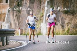 01.10.2021, Lavaze, Italy (ITA): Michela Carrara (ITA), Rebecca Passler (ITA), (l-r) - Biathlon training, Lavaze (ITA). www.nordicfocus.com. © Modica/NordicFocus. Every downloaded picture is fee-liable.