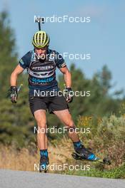 12.09.2021, Font-Romeu, France (FRA): Jesper Nelin (SWE) - Biathlon training, Font-Romeu (FRA). www.nordicfocus.com. © Authamayou/NordicFocus. Every downloaded picture is fee-liable.