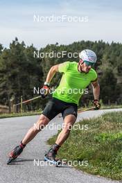 29.09.2021, Font-Romeu, France (FRA): Fabien Claude (FRA) - Biathlon training, Font-Romeu (FRA). www.nordicfocus.com. © Leo Authamayou/NordicFocus. Every downloaded picture is fee-liable.