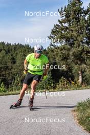 22.09.2021, Font-Romeu, France (FRA): Fabien Claude (FRA) - Biathlon training, Font-Romeu (FRA). www.nordicfocus.com. © Leo Authamayou/NordicFocus. Every downloaded picture is fee-liable.