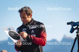 09.10.2021, Lavaze, Italy (ITA): Patrick Oberegger (ITA) coach Team Norway - Biathlon training, Lavaze (ITA). www.nordicfocus.com. © Vanzetta/NordicFocus. Every downloaded picture is fee-liable.