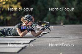 23.09.2021, Font-Romeu, France (FRA): Justine Braisaz-Bouchet (FRA) - Biathlon training, Font-Romeu (FRA). www.nordicfocus.com. © Leo Authamayou/NordicFocus. Every downloaded picture is fee-liable.