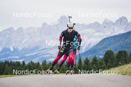 12.10.2021, Lavaze, Italy (ITA): Johannes Dale (NOR), Tarjei Boe (NOR), (l-r) - Biathlon training, Lavaze (ITA). www.nordicfocus.com. © Modica/NordicFocus. Every downloaded picture is fee-liable.