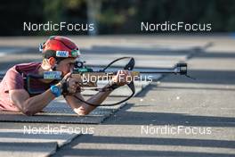 30.09.2021, Font-Romeu, France (FRA): Simon Desthieux (FRA) - Biathlon training, Font-Romeu (FRA). www.nordicfocus.com. © Leo Authamayou/NordicFocus. Every downloaded picture is fee-liable.