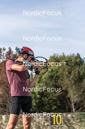 29.09.2021, Font-Romeu, France (FRA): Simon Desthieux (FRA) - Biathlon training, Font-Romeu (FRA). www.nordicfocus.com. © Leo Authamayou/NordicFocus. Every downloaded picture is fee-liable.