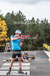 25.09.2021, Font-Romeu, France (FRA): Fabien Claude (FRA) - Biathlon training, Font-Romeu (FRA). www.nordicfocus.com. © Leo Authamayou/NordicFocus. Every downloaded picture is fee-liable.