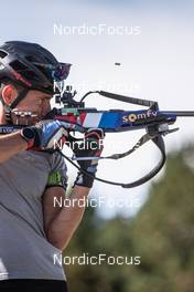 22.09.2021, Font-Romeu, France (FRA): Quentin Fillon Maillet (FRA) - Biathlon training, Font-Romeu (FRA). www.nordicfocus.com. © Leo Authamayou/NordicFocus. Every downloaded picture is fee-liable.