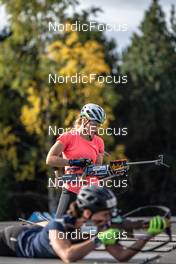 23.09.2021, Font-Romeu, France (FRA): Anais Bescond (FRA) - Biathlon training, Font-Romeu (FRA). www.nordicfocus.com. © Leo Authamayou/NordicFocus. Every downloaded picture is fee-liable.