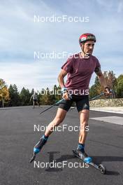 29.09.2021, Font-Romeu, France (FRA): Simon Desthieux (FRA) - Biathlon training, Font-Romeu (FRA). www.nordicfocus.com. © Leo Authamayou/NordicFocus. Every downloaded picture is fee-liable.
