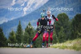 12.10.2021, Lavaze, Italy (ITA): Erlend Bjoentegaard (NOR), Sturla Holm Laegreid (NOR), (l-r) - Biathlon training, Lavaze (ITA). www.nordicfocus.com. © Modica/NordicFocus. Every downloaded picture is fee-liable.