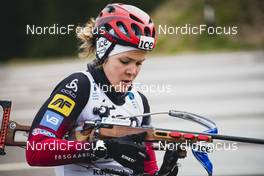 12.10.2021, Lavaze, Italy (ITA): Karoline Offigstad Knotten (NOR) - Biathlon training, Lavaze (ITA). www.nordicfocus.com. © Modica/NordicFocus. Every downloaded picture is fee-liable.