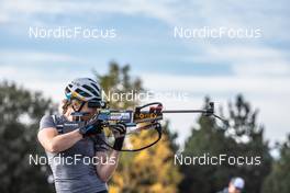 28.09.2021, Font-Romeu, France (FRA): Anais Bescond (FRA) - Biathlon training, Font-Romeu (FRA). www.nordicfocus.com. © Leo Authamayou/NordicFocus. Every downloaded picture is fee-liable.