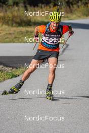 15.09.2021, Font-Romeu, France (FRA): Malte Stefansson (SWE) - Biathlon training, Font-Romeu (FRA). www.nordicfocus.com. © Authamayou/NordicFocus. Every downloaded picture is fee-liable.
