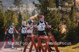 09.10.2021, Lavaze, Italy (ITA): Ida Lien (NOR), Emilie Kalkenberg (NOR), Tiril Eckhoff (NOR), Karoline Offigstad Knotten (NOR) - Biathlon training, Lavaze (ITA). www.nordicfocus.com. © Vanzetta/NordicFocus. Every downloaded picture is fee-liable.