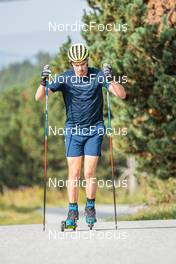 07.09.2021, Font-Romeu, France (FRA): Oskar Brandt (SWE) - Biathlon training, Font-Romeu (FRA). www.nordicfocus.com. © Authamayou/NordicFocus. Every downloaded picture is fee-liable.