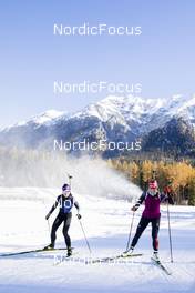 09.11.2021, Lenzerheide, Switzerland (SUI): Marion Wiesenarter (GER), Denise Herrmann (GER), (l-r) - Biathlon training, Lenzerheide (SUI). www.nordicfocus.com. © Manzoni/NordicFocus. Every downloaded picture is fee-liable.