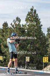 29.09.2021, Font-Romeu, France (FRA): Antonin Guigonnat (FRA) - Biathlon training, Font-Romeu (FRA). www.nordicfocus.com. © Leo Authamayou/NordicFocus. Every downloaded picture is fee-liable.