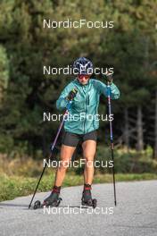 25.09.2021, Font-Romeu, France (FRA): Anais Chevalier-Bouchet (FRA) - Biathlon training, Font-Romeu (FRA). www.nordicfocus.com. © Leo Authamayou/NordicFocus. Every downloaded picture is fee-liable.