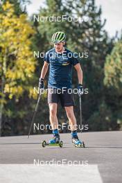 15.09.2021, Font-Romeu, France (FRA): Oskar Brandt (SWE) - Biathlon training, Font-Romeu (FRA). www.nordicfocus.com. © Authamayou/NordicFocus. Every downloaded picture is fee-liable.