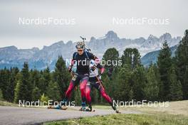 12.10.2021, Lavaze, Italy (ITA): Johannes Thingnes Boe (NOR), Vetle Sjaastad Christiansen (NOR), (l-r) - Biathlon training, Lavaze (ITA). www.nordicfocus.com. © Modica/NordicFocus. Every downloaded picture is fee-liable.