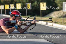 30.09.2021, Font-Romeu, France (FRA): Simon Desthieux (FRA) - Biathlon training, Font-Romeu (FRA). www.nordicfocus.com. © Leo Authamayou/NordicFocus. Every downloaded picture is fee-liable.