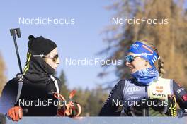 09.11.2021, Lenzerheide, Switzerland (SUI): Vanessa Voigt (GER), Vanessa Hinz (GER), (l-r) - Biathlon training, Lenzerheide (SUI). www.nordicfocus.com. © Manzoni/NordicFocus. Every downloaded picture is fee-liable.