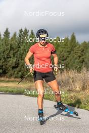25.09.2021, Font-Romeu, France (FRA): Julia Simon (FRA) - Biathlon training, Font-Romeu (FRA). www.nordicfocus.com. © Leo Authamayou/NordicFocus. Every downloaded picture is fee-liable.