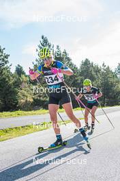 12.09.2021, Font-Romeu, France (FRA): Elvira Oeberg (SWE), Anna Magnusson (SWE), (l-r) - Biathlon training, Font-Romeu (FRA). www.nordicfocus.com. © Authamayou/NordicFocus. Every downloaded picture is fee-liable.