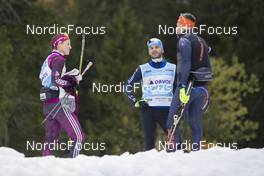 01.11.2021, Davos, Switzerland (SUI): Denise Herrmann (GER), Kristian Mehringer (GER), Daniel Kuzmin (SVK) (l-r) - Biathlon training, snowfarming track, Davos (SUI). www.nordicfocus.com. © Manzoni/NordicFocus. Every downloaded picture is fee-liable.