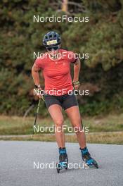 25.09.2021, Font-Romeu, France (FRA): Julia Simon (FRA) - Biathlon training, Font-Romeu (FRA). www.nordicfocus.com. © Augustin Authamayou/NordicFocus. Every downloaded picture is fee-liable.