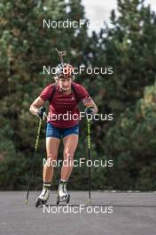 29.09.2021, Font-Romeu, France (FRA): Justine Braisaz-Bouchet (FRA) - Biathlon training, Font-Romeu (FRA). www.nordicfocus.com. © Leo Authamayou/NordicFocus. Every downloaded picture is fee-liable.