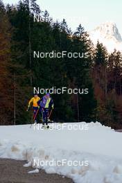 06.11.2021, Ruhpolding, Germany (GER): Franziska Preuss (GER), Franziska Pfnuer (GER), (l-r) - Biathlon training, Ruhpolding (GER). www.nordicfocus.com. © Reiter/NordicFocus. Every downloaded picture is fee-liable.