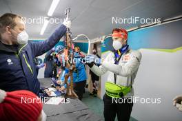 17.02.2021, Pokljuka, Slovenia (SLO): Arnd Peiffer (GER) - IBU World Championships Biathlon, individual men, Pokljuka (SLO). www.nordicfocus.com. © Manzoni/NordicFocus. Every downloaded picture is fee-liable.