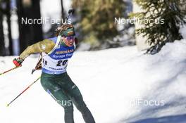 17.02.2021, Pokljuka, Slovenia (SLO): Karol Dombrovski (LTU) - IBU World Championships Biathlon, individual men, Pokljuka (SLO). www.nordicfocus.com. © Manzoni/NordicFocus. Every downloaded picture is fee-liable.