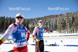16.02.2021, Pokljuka, Slovenia (SLO): Kinga Zbylut (POL), Monika Hojnisz-Starega (POL), (l-r) - IBU World Championships Biathlon, individual women, Pokljuka (SLO). www.nordicfocus.com. © Manzoni/NordicFocus. Every downloaded picture is fee-liable.