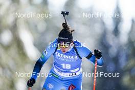 16.02.2021, Pokljuka, Slovenia (SLO): Julia Simon (FRA) - IBU World Championships Biathlon, individual women, Pokljuka (SLO). www.nordicfocus.com. © Thibaut/NordicFocus. Every downloaded picture is fee-liable.