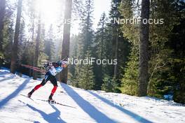 21.02.2021, Pokljuka, Slovenia (SLO): Christian Gow (CAN) - IBU World Championships Biathlon, mass men, Pokljuka (SLO). www.nordicfocus.com. © Thibaut/NordicFocus. Every downloaded picture is fee-liable.