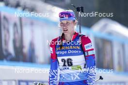 21.02.2021, Pokljuka, Slovenia (SLO): Irina Kazakevich (RBU) - IBU World Championships Biathlon, mass women, Pokljuka (SLO). www.nordicfocus.com. © Thibaut/NordicFocus. Every downloaded picture is fee-liable.